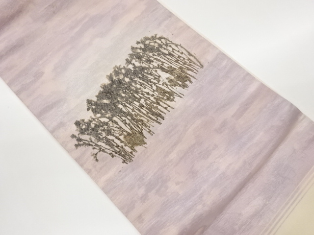 作家物　押し花開き名古屋帯（額縁仕立て）